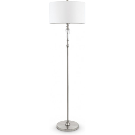 Lampa podłogowa z abażurem hampton Alicante 158cm biały / nikiel Maytoni