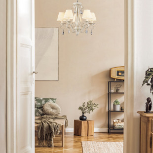 Żyrandol wiszący antyczny Brionia 58cm kremowy Maytoni