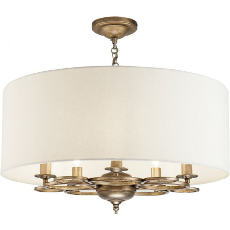 Lampa wisząca hampton z abażurem Anna 62cm beżowo-złota Maytoni