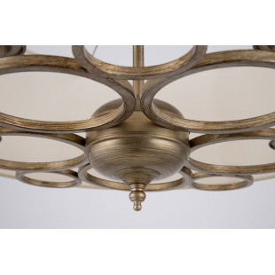 Lampa wisząca hampton z abażurem Anna 62cm beżowo-złota Maytoni