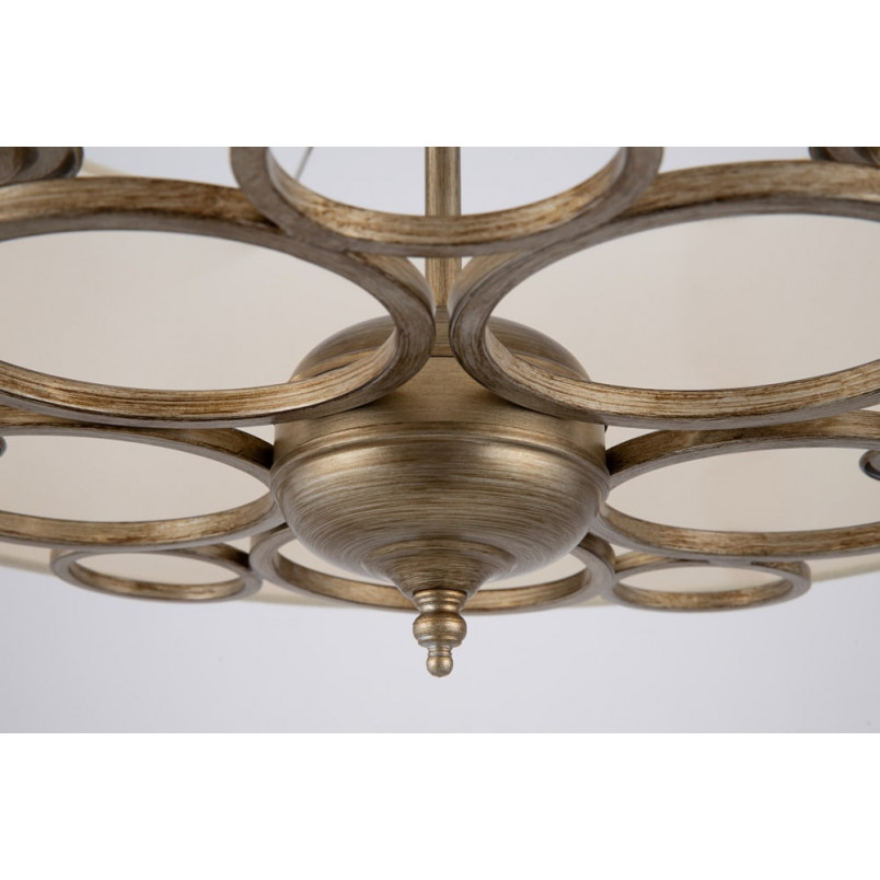 Lampa wisząca hampton z abażurem Anna 62cm beżowo-złota Maytoni