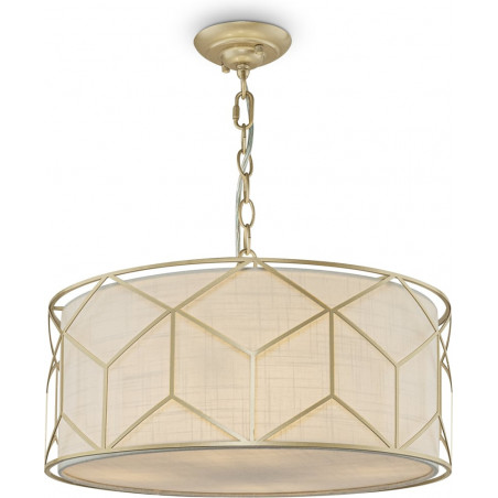 Lampa wisząca z dekoracyjnym abażurem Messina 45cm beżowo-złota Maytoni