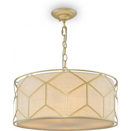 Lampa wisząca z dekoracyjnym abażurem Messina 45cm beżowo-złota Maytoni