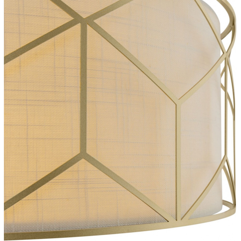Lampa wisząca z dekoracyjnym abażurem Messina 45cm beżowo-złota Maytoni