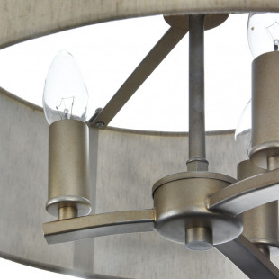 Lampa orientalna z abażurem Venera 46,4cm mosiądz / len Maytoni