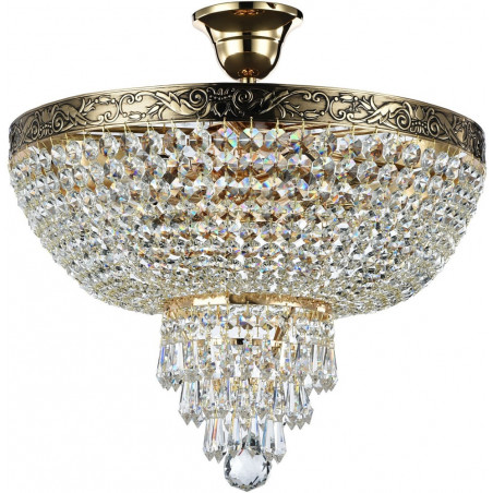 Plafon kryształowy Palace 40cm antyczny złoty Maytoni