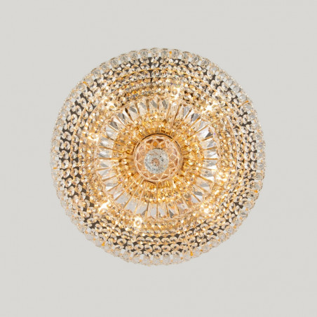 Plafon kryształowy Basfor 46cm przeźroczysty / złoty Maytoni