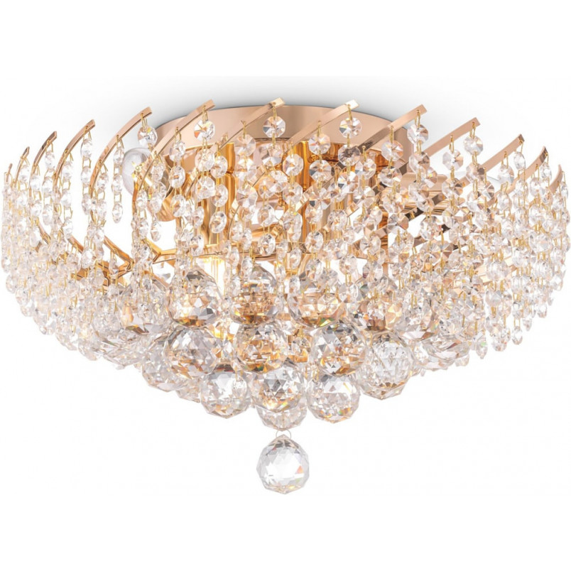 Plafon kryształowy glamour Karolina 41cm przeźroczysto-złoty Maytoni