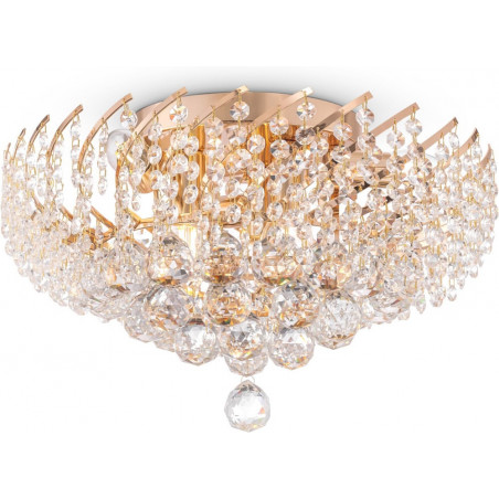 Plafon kryształowy glamour Karolina 41cm przeźroczysto-złoty Maytoni