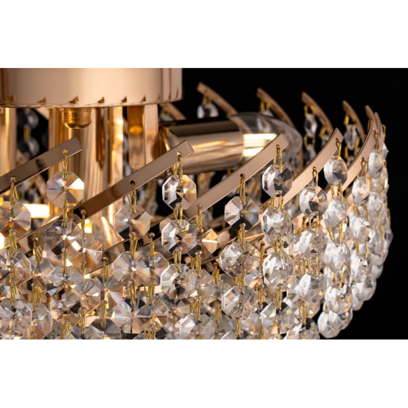 Plafon kryształowy glamour Karolina 41cm przeźroczysto-złoty Maytoni