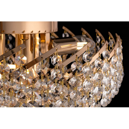 Plafon kryształowy glamour Karolina 41cm przeźroczysto-złoty Maytoni