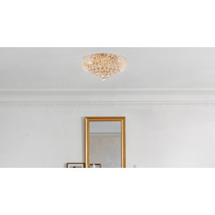 Plafon kryształowy glamour Karolina 41cm przeźroczysto-złoty Maytoni