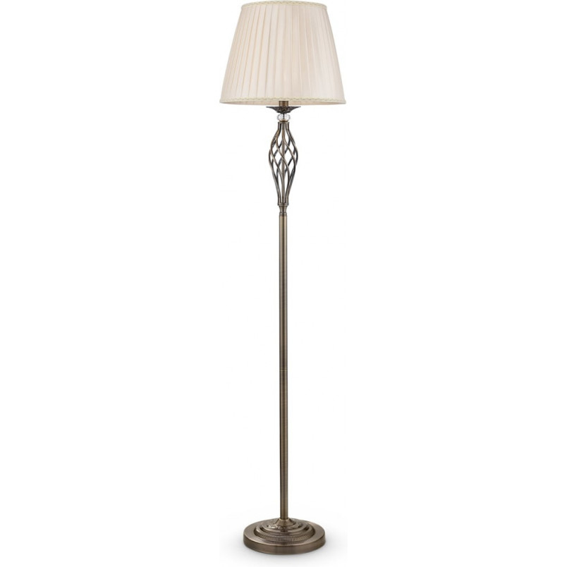 Lampa podłogowa antyczna z abażurem Grace beż / brąz Maytoni