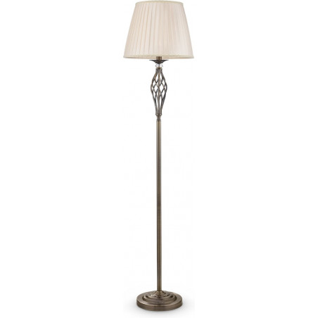 Lampa podłogowa antyczna z abażurem Grace beż / brąz Maytoni