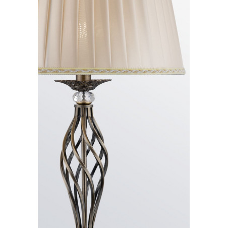 Lampa podłogowa antyczna z abażurem Grace beż / brąz Maytoni