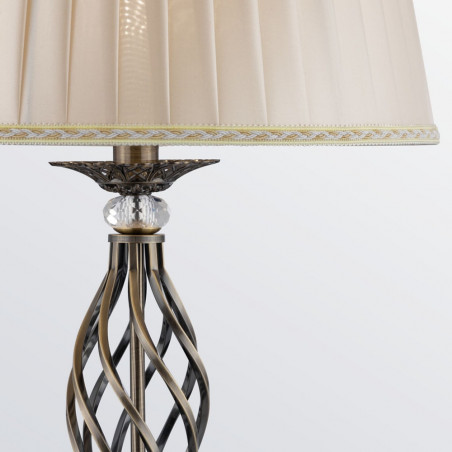 Lampa podłogowa antyczna z abażurem Grace beż / brąz Maytoni