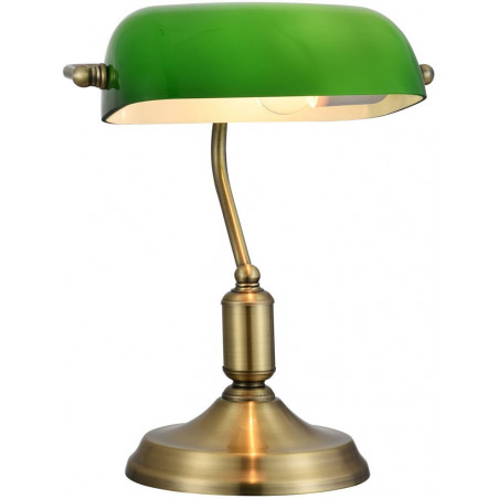 Lampa bankierska na biurko Kiwi zielony / mosiądz Maytoni