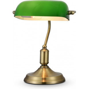 Lampa bankierska na biurko Kiwi zielony / mosiądz Maytoni