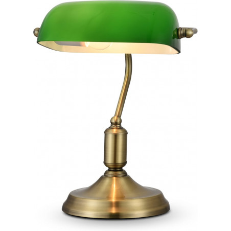 Lampa bankierska na biurko Kiwi zielony / mosiądz Maytoni