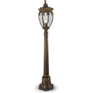 Słupek ogrodowy latarnia retro Fleur 113cm przecierany czarno-złoty Maytoni