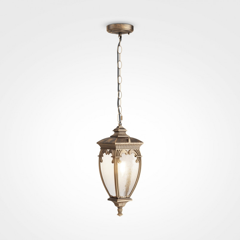 Lampa ogrodowa wisząca retro Fleur 15cm przecierany czarno-złoty Maytoni