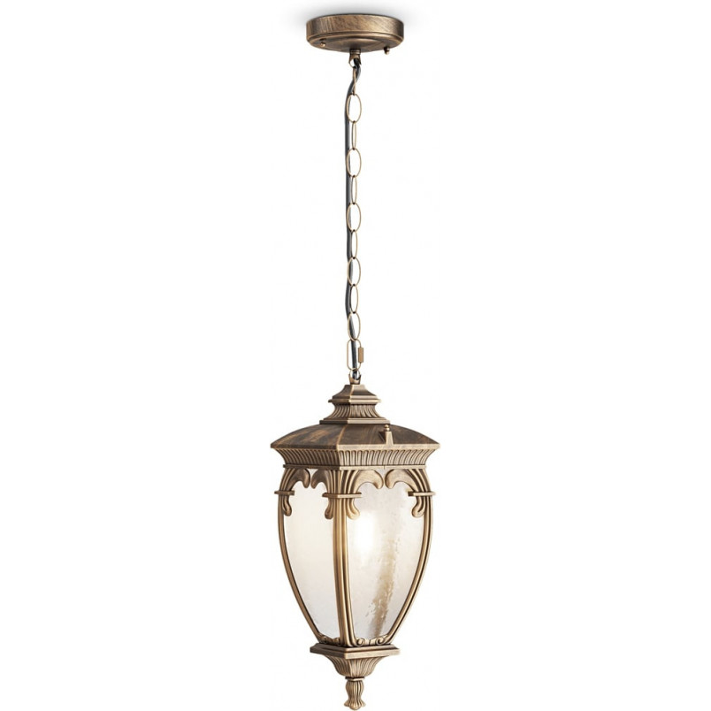 Lampa ogrodowa wisząca retro Fleur 15cm przecierany czarno-złoty Maytoni