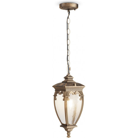 Lampa ogrodowa wisząca retro Fleur 15cm przecierany czarno-złoty Maytoni
