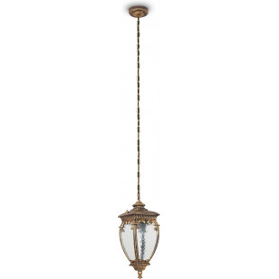 Lampa ogrodowa wisząca retro Fleur 15cm przecierany czarno-złoty Maytoni