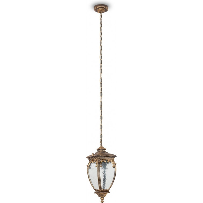 Lampa ogrodowa wisząca retro Fleur 15cm przecierany czarno-złoty Maytoni