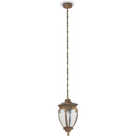 Lampa ogrodowa wisząca retro Fleur 15cm przecierany czarno-złoty Maytoni