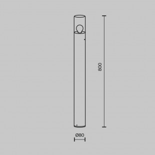Lampa ogrodowa stojąca Amas 80cm grafitowa Maytoni