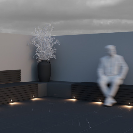Lampa zewnętrzna - oświetlenie schodów Bil LED 3000K 7cm czarna Maytoni