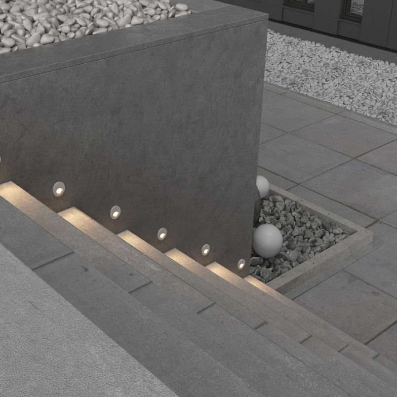 Lampa zewnętrzna - oświetlenie schodów Bil LED 3000K 7cm biała Maytoni