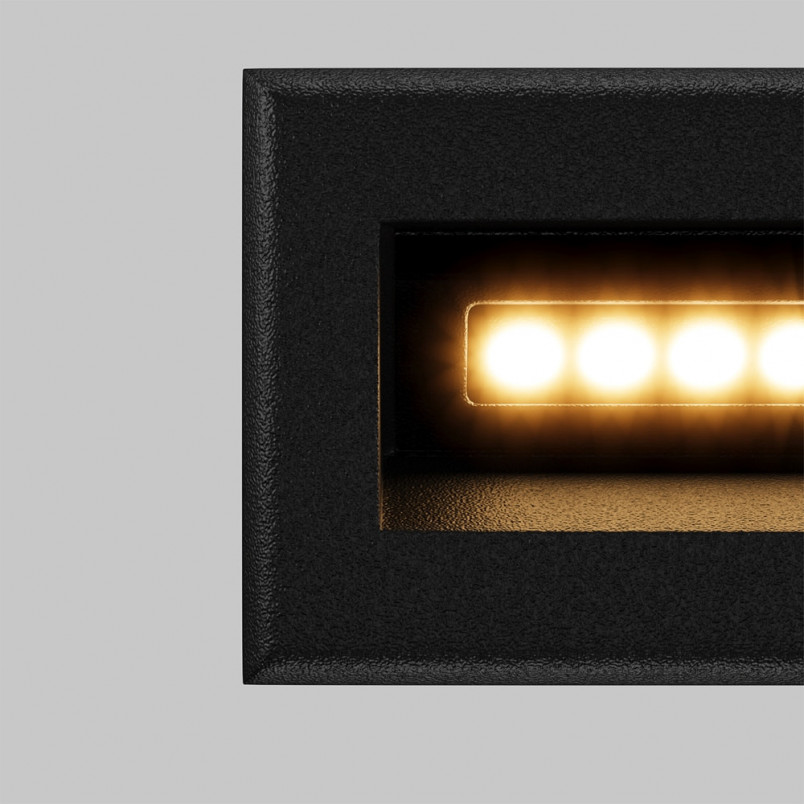 Oświetlenie schodów - lampa zewnętrzna Bosca LED 3000K 8,4cm czarna Maytoni