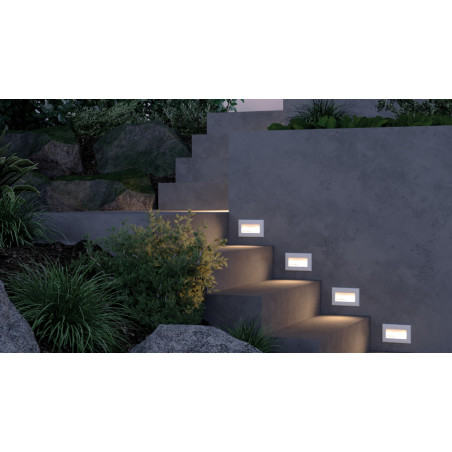 Oświetlenie schodów - lampa zewnętrzna Bosca LED 3000K 13,7cm biała Maytoni