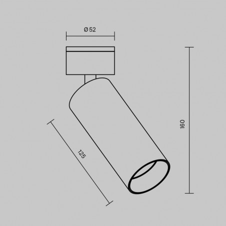 Reflektor sufitowy Focus LED 3000K 5,2cm mosiężny Maytoni