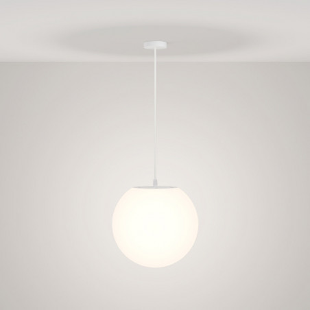 Lampa ogrodowa wisząca kula Erda 30cm biała Maytoni