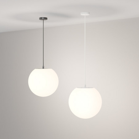 Lampa ogrodowa wisząca kula Erda 30cm biała Maytoni