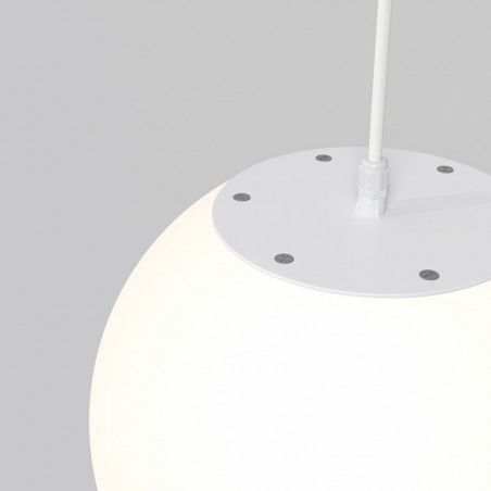 Lampa ogrodowa wisząca kula Erda 30cm biała Maytoni