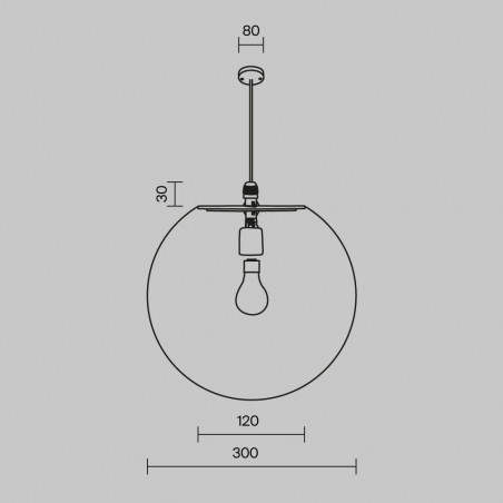 Lampa ogrodowa wisząca kula Erda 30cm biała Maytoni