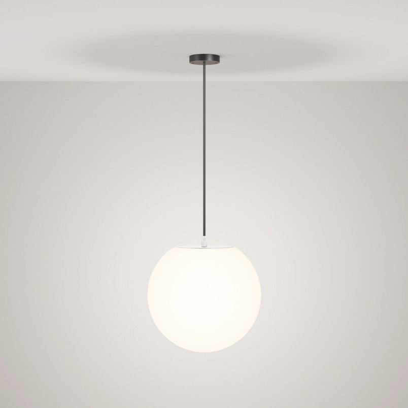 Lampa ogrodowa wisząca kula Erda 30cm biało-czarna Maytoni