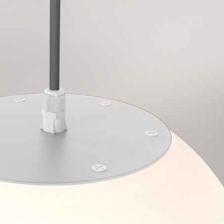 Lampa ogrodowa wisząca kula Erda 30cm biało-czarna Maytoni