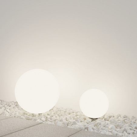 Lampa ogrodowa kula Erda 30cm biała Maytoni
