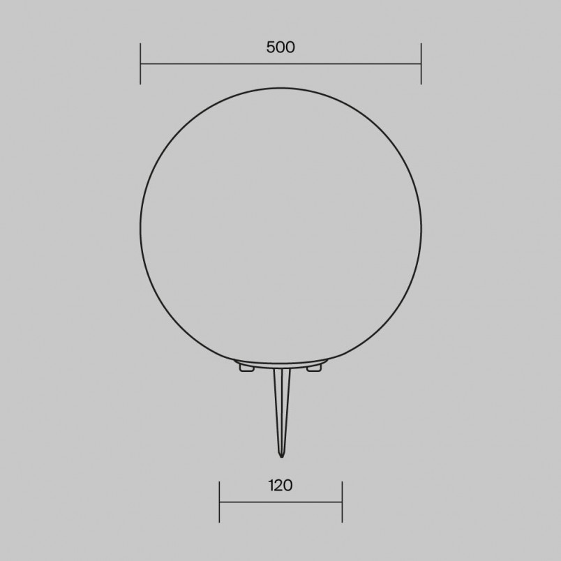 Lampa ogrodowa kula Erda 50cm biała Maytoni