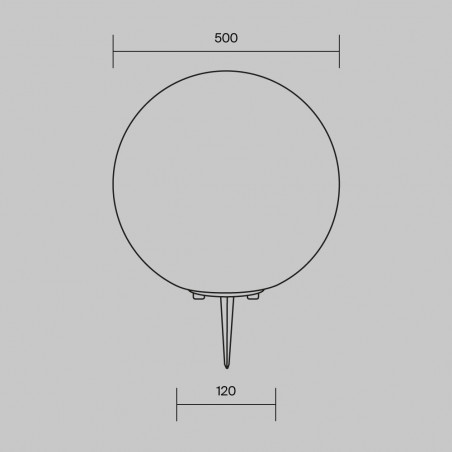 Lampa ogrodowa kula Erda 50cm biała Maytoni