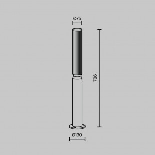 Lampa zewnętrzna stojąca Lit LED 3000K 78,5cm grafitowa Maytoni
