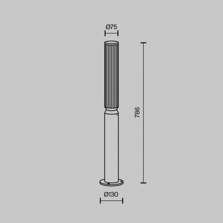 Lampa zewnętrzna stojąca Lit LED 3000K 78,5cm grafitowa Maytoni