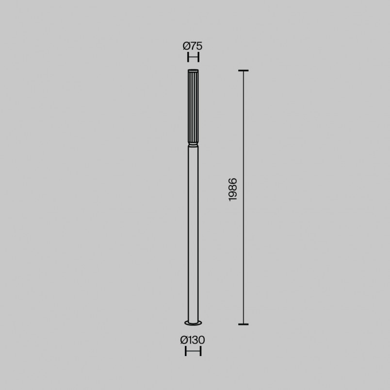 Lampa zewnętrzna stojąca Lit LED 3000K 198,6cm brązowa Maytoni