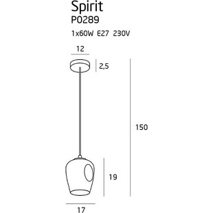 Lampa wisząca szklana nowoczesna Spirit 17 Dymiona marki MaxLight