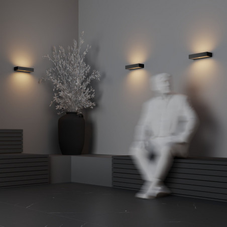 Kinkiet na elewację Lot LED 3000K 12cm czarny Maytoni